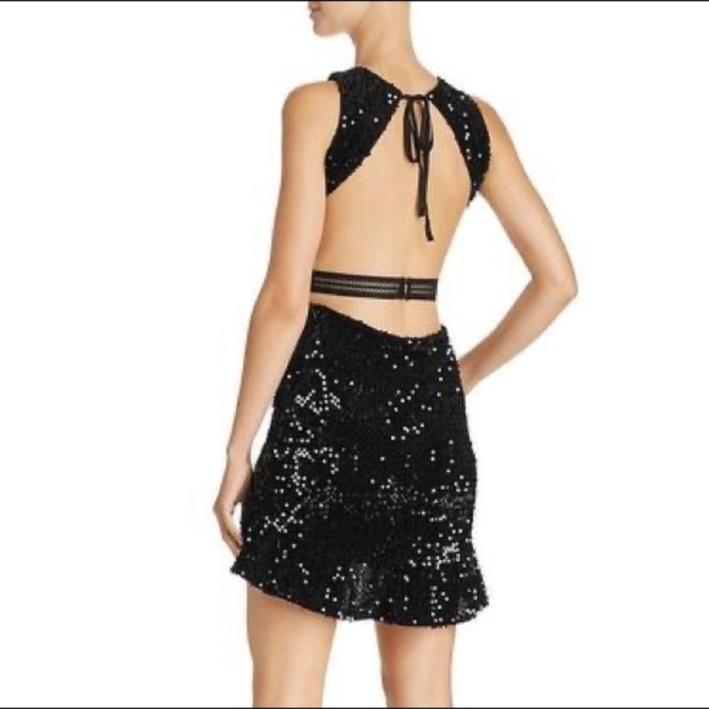 Olivaceous Black Sequin Dress